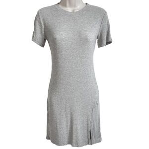 NEW B.P. Nordstrom Short Sleeve Mini T Shirt Dress Gray Small Pullover Knit